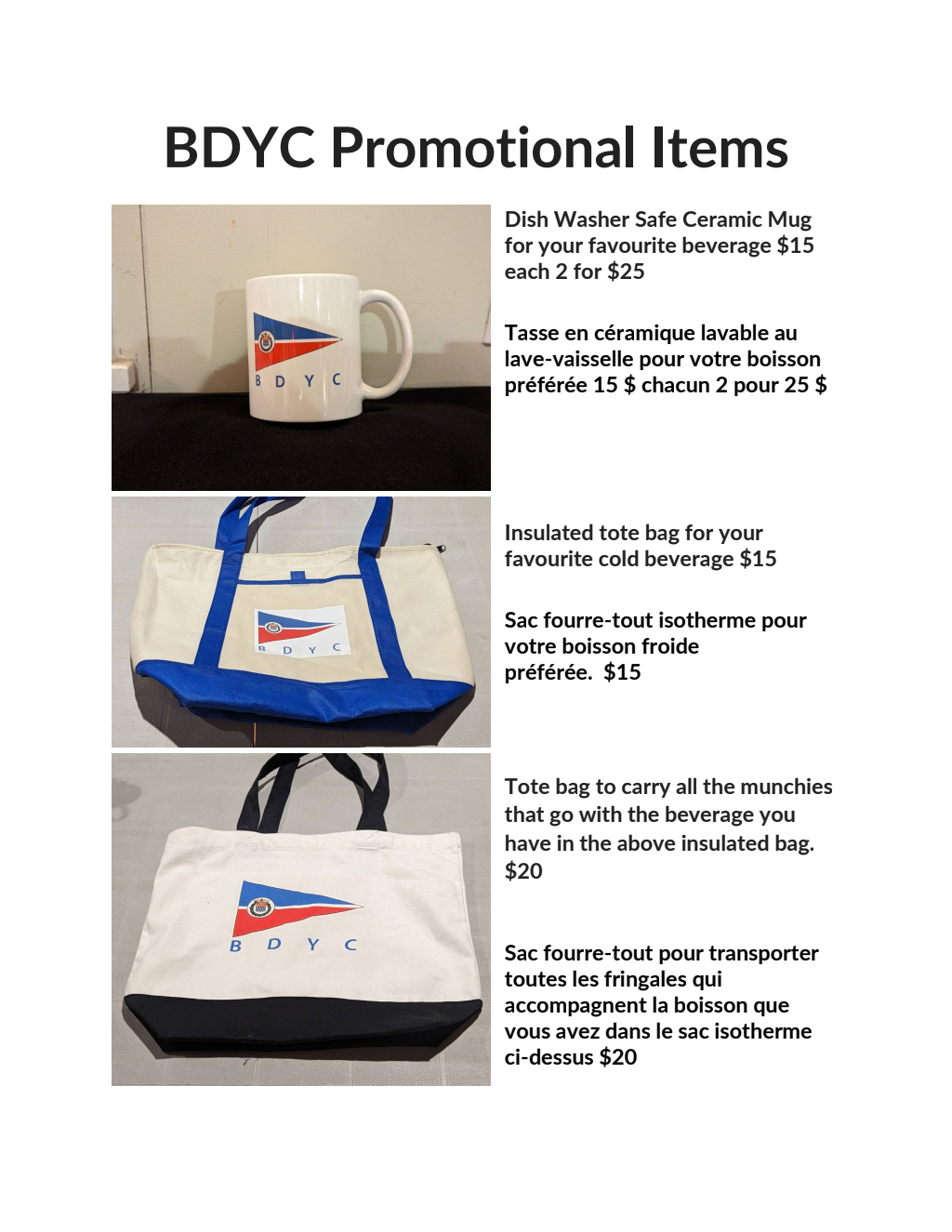 BDYC Promotional Items