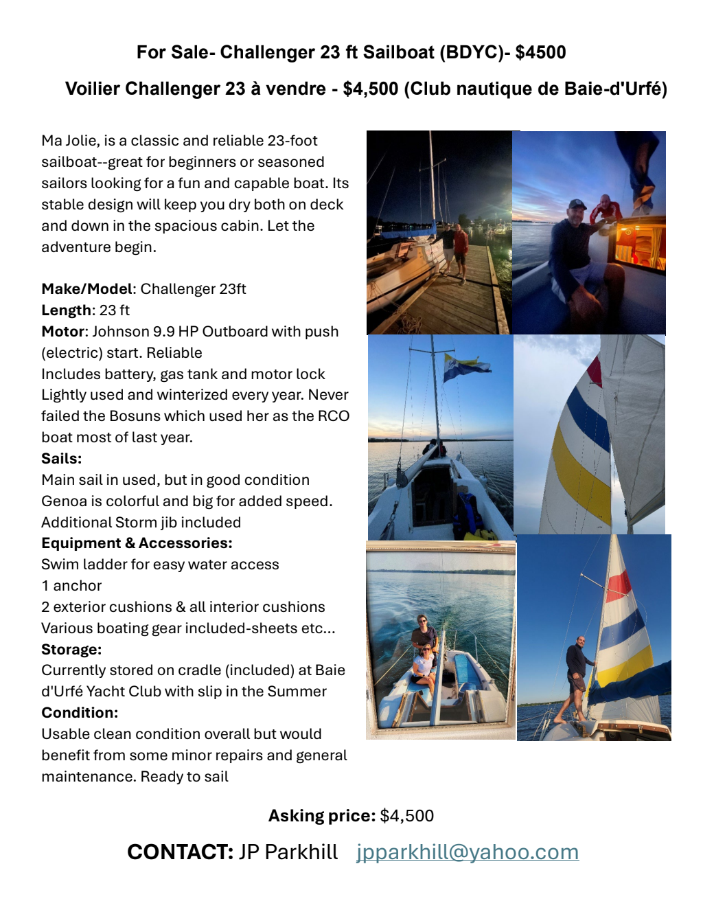 Challenger 23 Ma Jolie For Sale