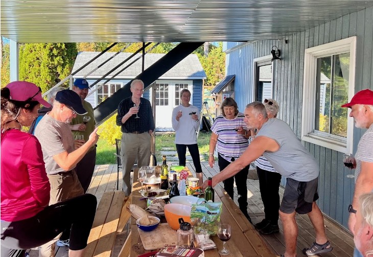 BDYC members enjoying a club BBQ on the deck